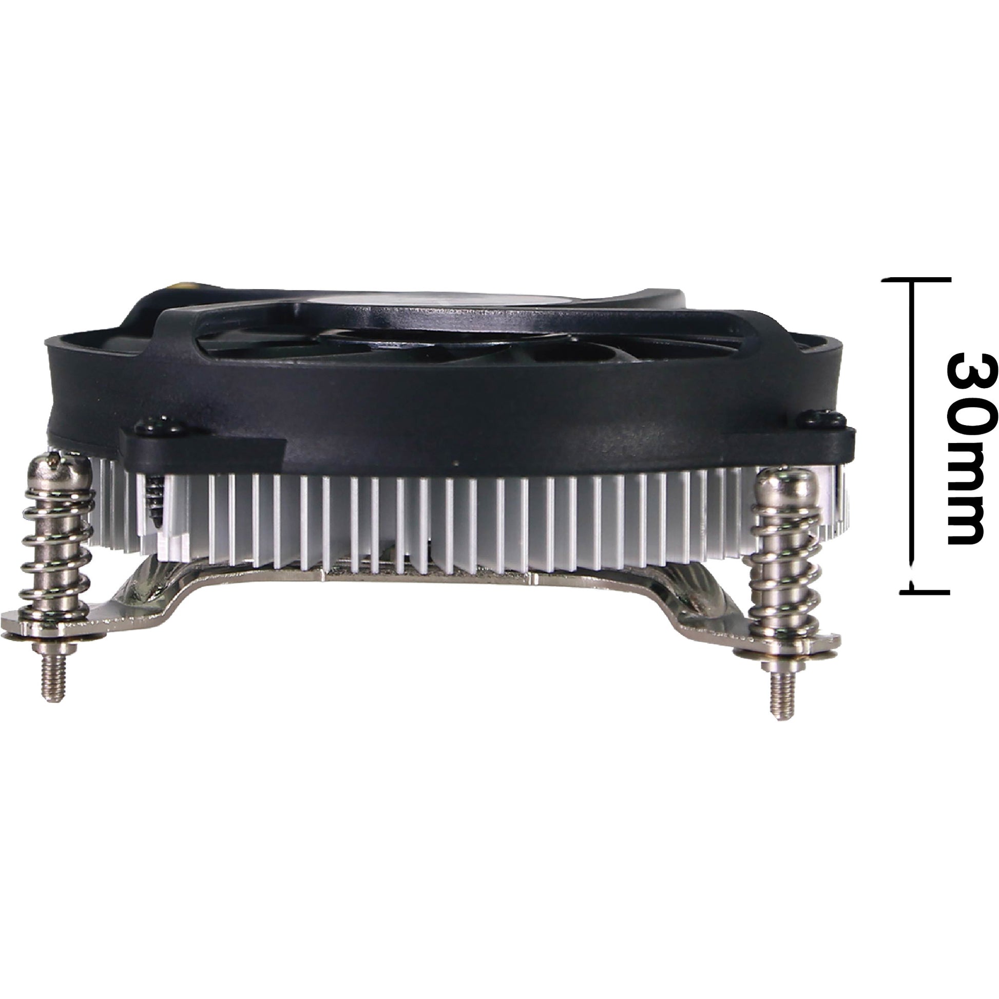 CPU Kühler von der Seite mit der Höhenangabe von 30mm