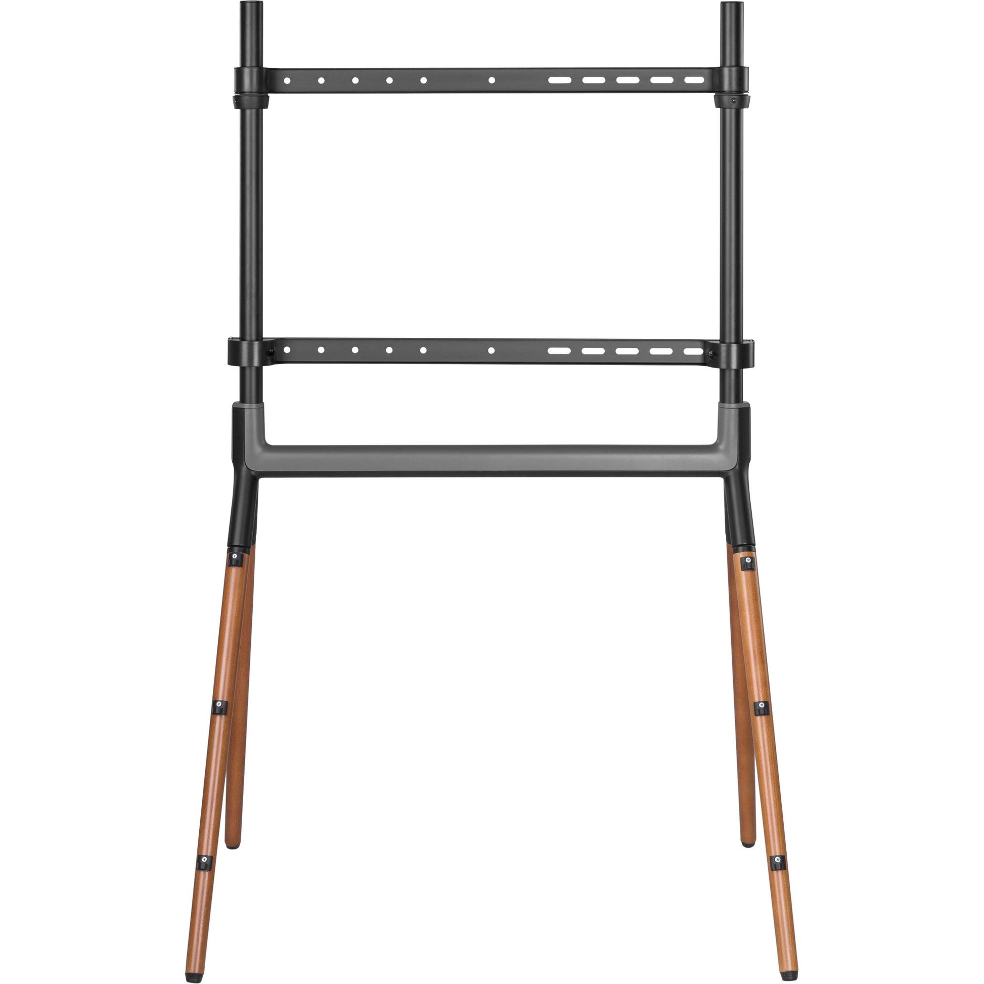 woodstand Studio TV-Standfuß von gerade hinten auf weißem Hintergrund