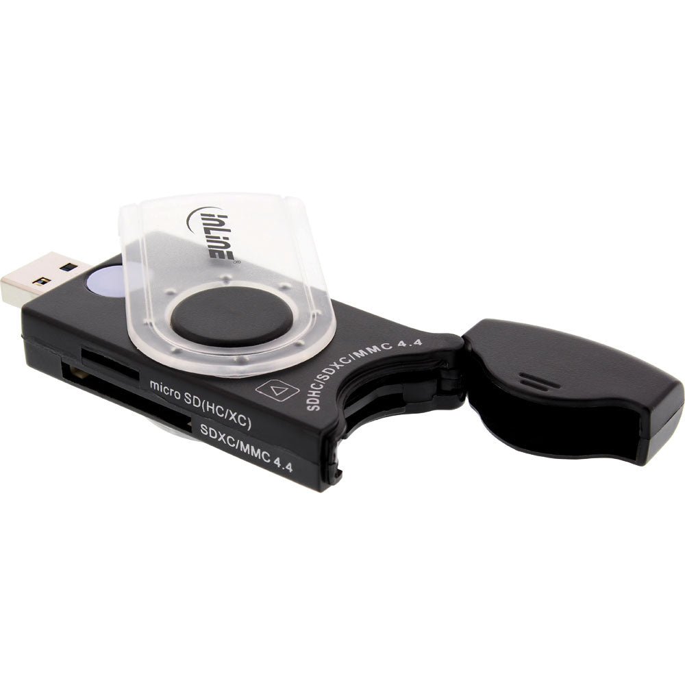 Kompakter USB 3.0 Card Reader für SD, SDHC, SDXC, microSD / InLine Kartenleser