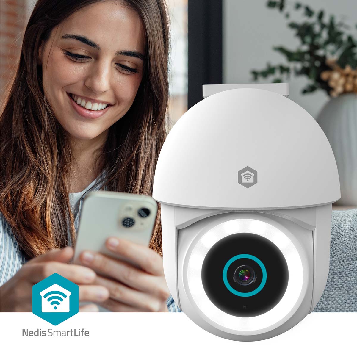Überwachungskamera mit Sirene Smartlife Wlan Wetterfest Nachtsicht Außenkamera