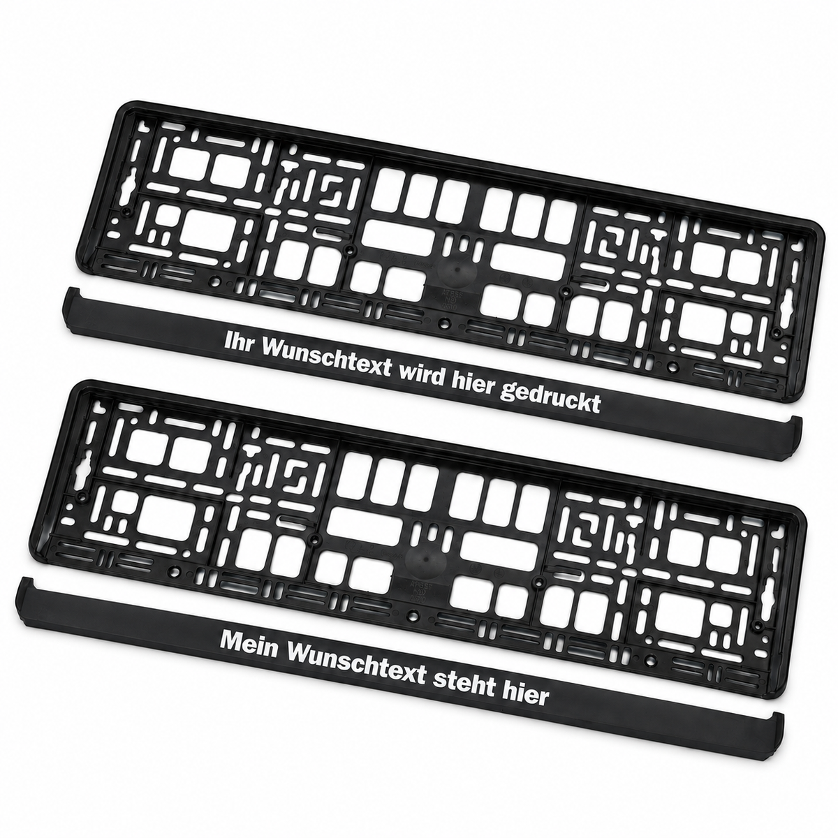 KFZ Nummernschild Halterung personalisiert mit Wunschtext | Kennzeichen Halter