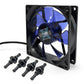 Blacknoise NB-BlackSilentFan XE-1 92mm inkl. 4 Entkoppler - Ultra Silent Lüfter Bundle 12V