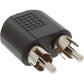 Audio Adapter 3,5mm Klinke Buchse auf Cinch Stecker, Blick auf die beiden Cinch-Stecker