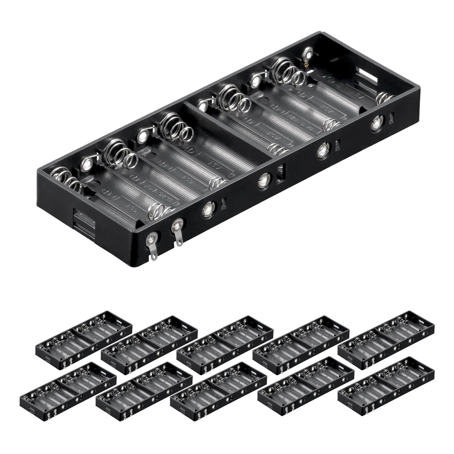 10x Batteriehalter für je 10x AA Mignon Batterien Akkuhalter Batteriegehäuse HR6