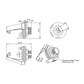 2x Klinkenbuchse 6,35mm Mono Schaltkontakt Einbaubuchse Audio Klinke Vollmetall