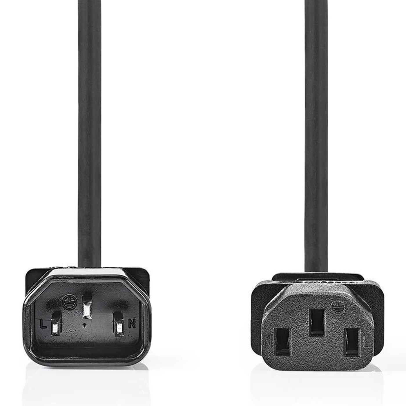 Kaltgerätekabel Verlängerung 2m Stromkabel Netzkabel PC Computer Monitor Adapter