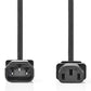 Kaltgerätekabel Verlängerung 2m Stromkabel Netzkabel PC Computer Monitor Adapter