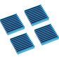 Ram-Kühler 4x selbstklebende Kühlrippen Blau Chip Arbeitsspeicher Kühlung passiv