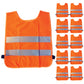 10x Kinder Warnweste 3-12 Jahre Orange Sicherheitsweste Überwurfweste Warnschutz