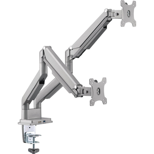 Tischhalterung 2 Monitore Lifter bis 32" USB Audio beweglicher Doppel Monitorarm