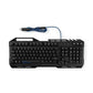Gaming Tastatur US-International-Layout LED Beleuchtung USB Keyboard Handyhalter