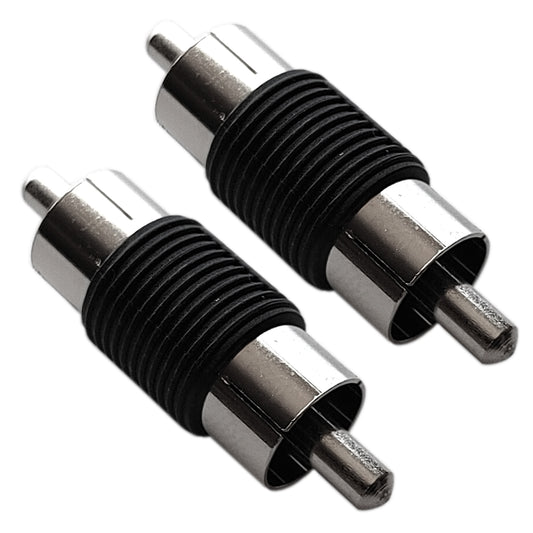 2x Cinch Verbinder Stecker/Stecker Adapter Verbindung Kupplung Verbindungsstück