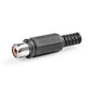 10x Cinch Buchse Schwarz zum Löten Knickschutz RCA Audio Kupplung Audiostecker