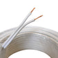 Lautsprecherkabel 25m Weiß 0,75 mm² Kupfer Duplex Audiokabel Boxenkabel 25 Meter