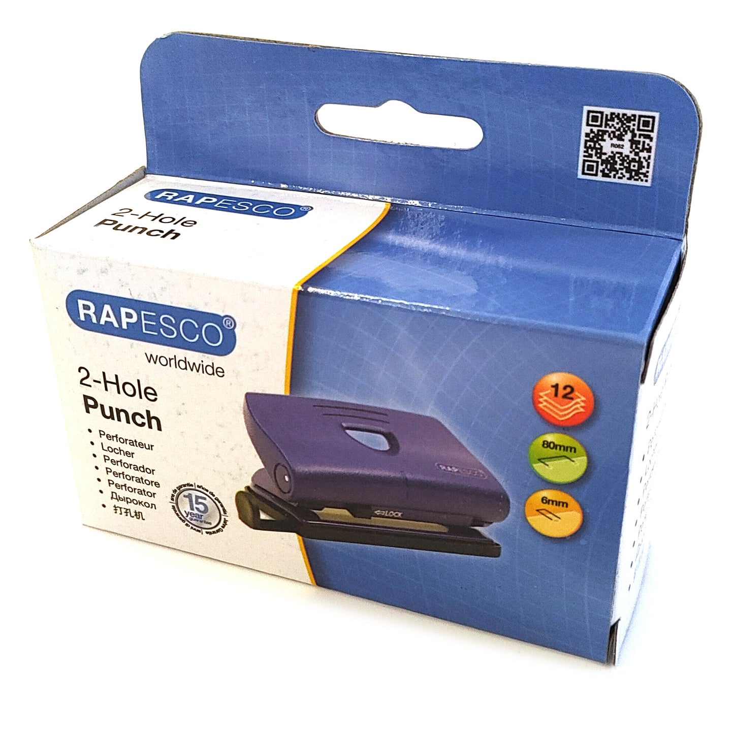Papierlocher Rapesco 810-P 12 Blatt Stanzlocher Bürolocher Locher Color Blau