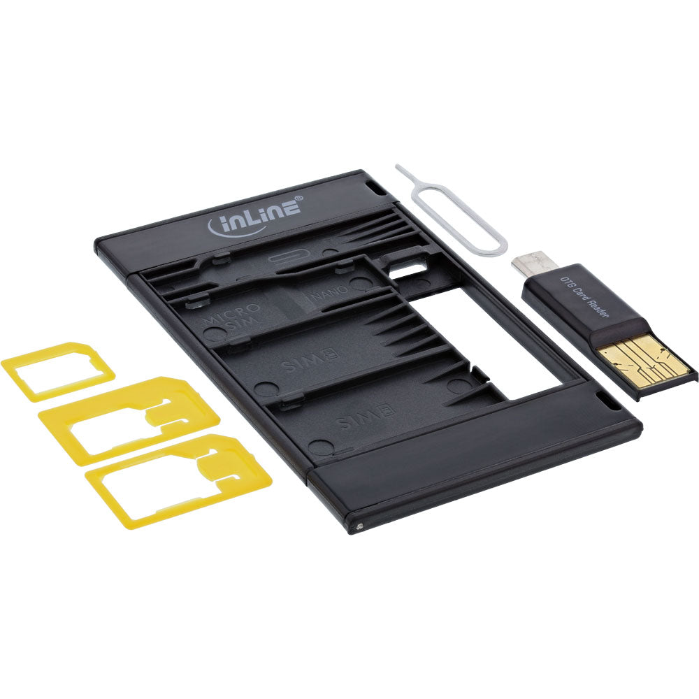 Simkarten Adapter-Set mit OTG Kartenleser Zubehör 6 Teilig Micro SD Nano Halter
