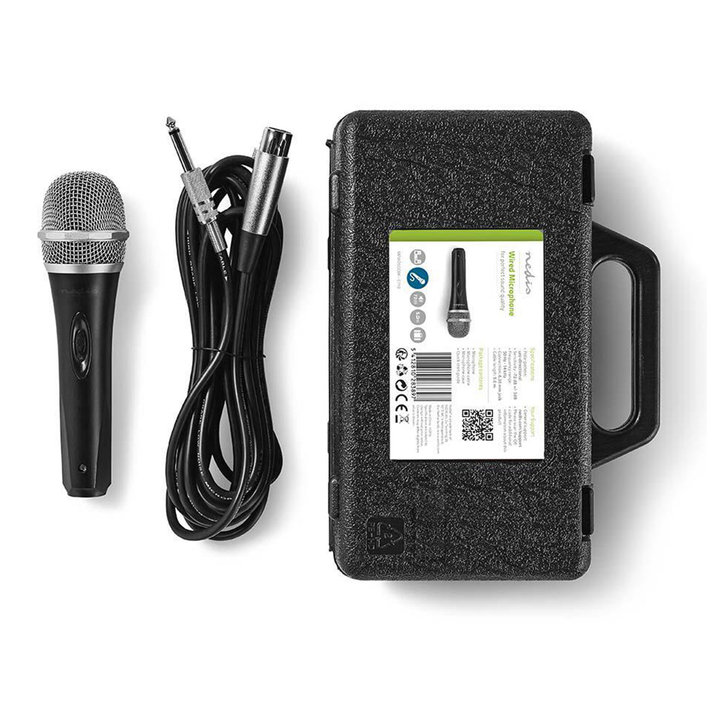 Dynamisches Profi Mikrofon mit Koffer und 5m Kabel XLR Klinke Metall Microfon