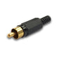 10x Cinch Stecker Schwarz vergoldet Knickschutz Audio Video Stecker Chinch Löten