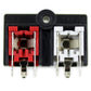 Stereo Cinch Einbaubuchse RCA Terminal Doppel Kupplung zum Einbau Weiß Rot 30x19
