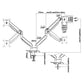Tischhalterung 2 Monitore Lifter 17-32" USB Audio beweglicher Doppel Monitorarm