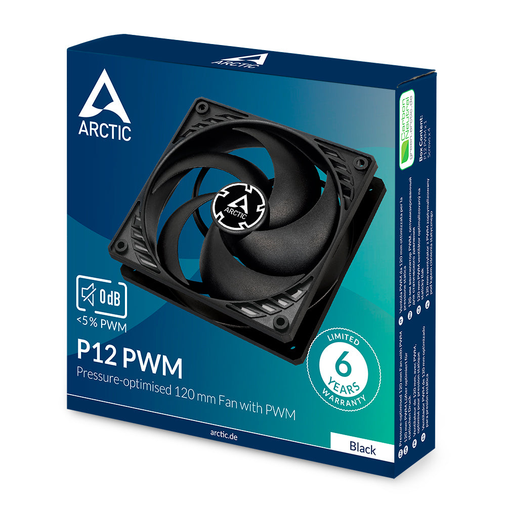 Gehäuselüfter 120mm Arctic F12 PWM PC Lüfter Einbaulüfter Leise Computerkühlung