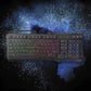 Gaming Tastatur US-International-Layout LED Beleuchtung USB Keyboard Handyhalter