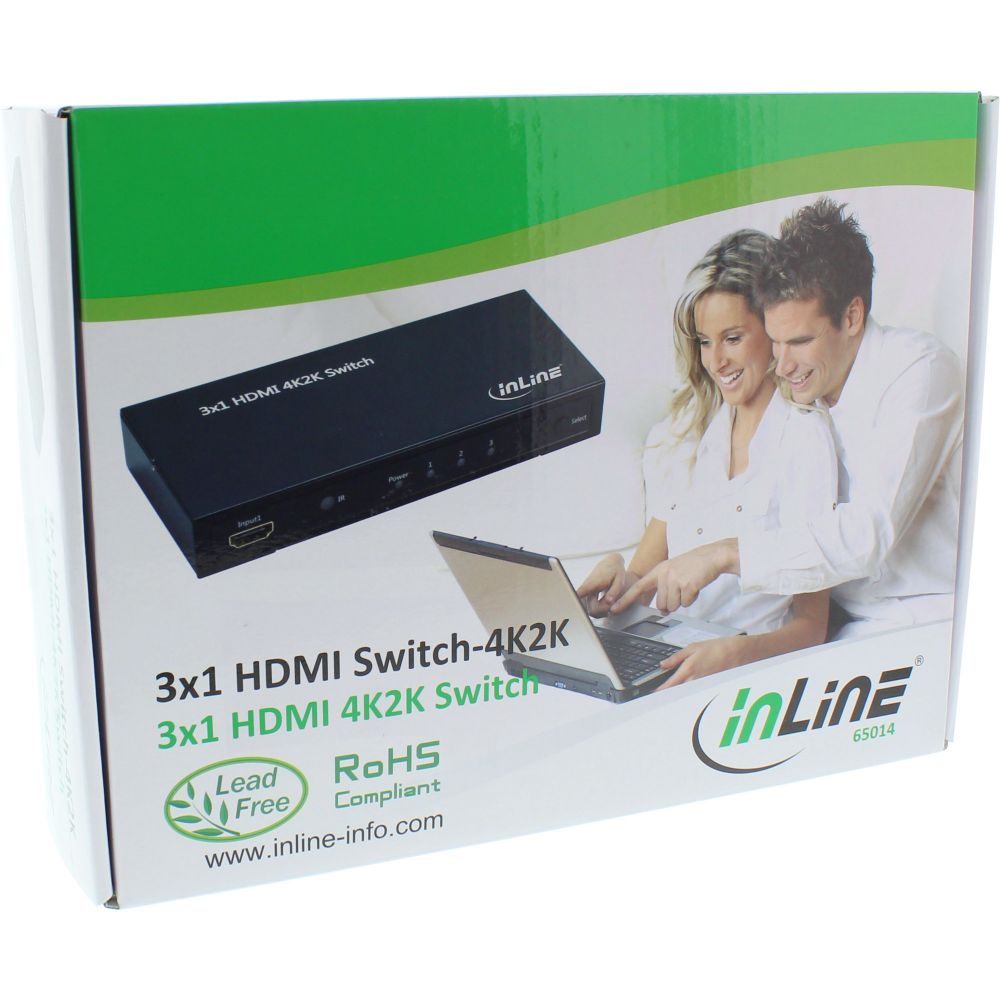 HDMI Switch Umschalter 3x Eingang / 1x Ausgang Fernbedienung 4K 2K 3D HD Audio