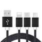 3in1 Multi Ladekabel USB-C Lightning Micro USB Handy Smartphone Datenkabel Nylon