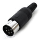 2x DIN-Stecker 6-polig Schwarz Rund Audio Phono C64 Lautsprecher Dioden Stecker