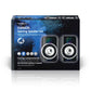 Lautsprecher System 2.0 LED Beleuchtet PC Notebook Soundsystem Boxen USB 3,5mm