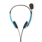 Headset Blau Stereo Sound Mikrofon 3,5mm Klinke Über-Ohr Kopfhörer PC Leicht