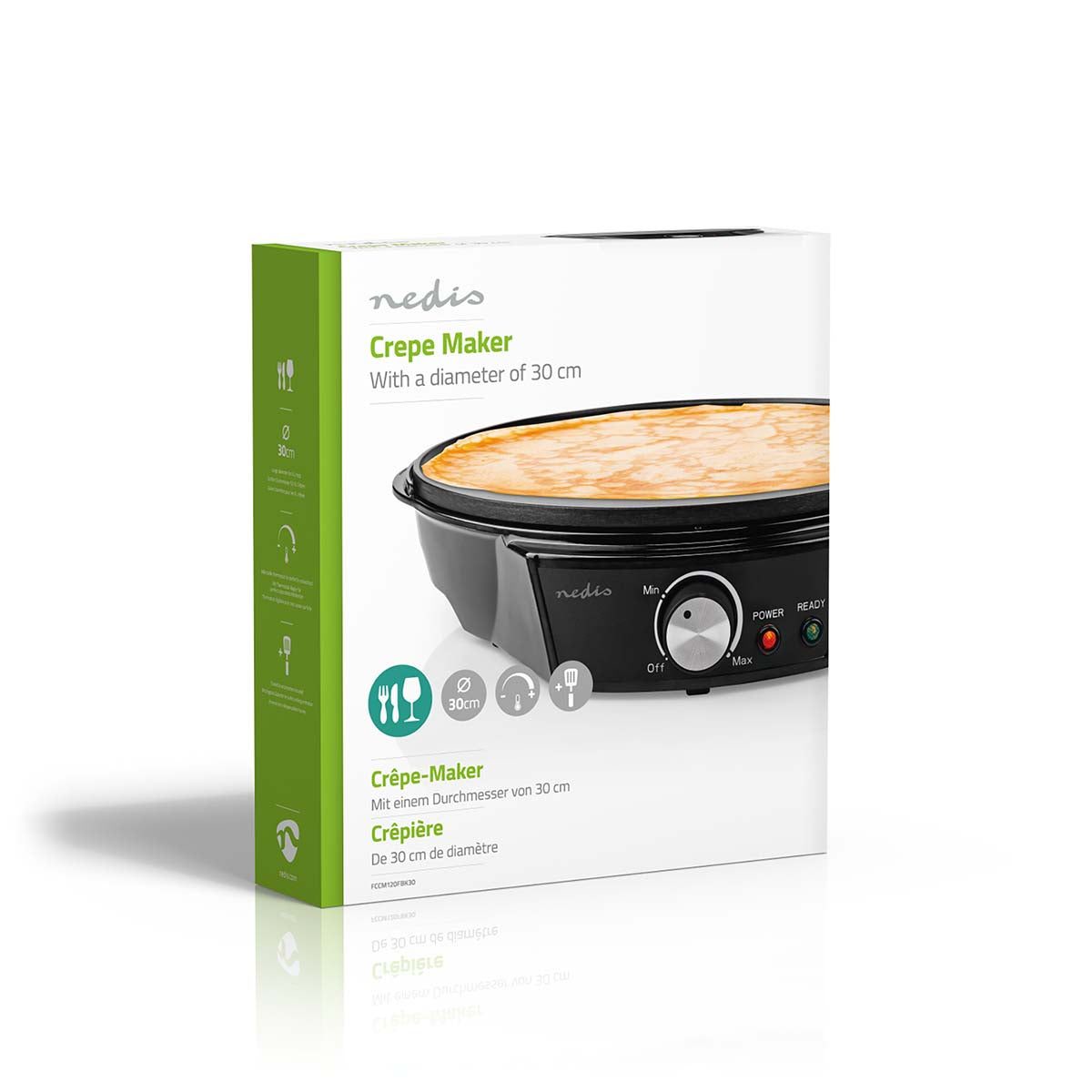 Crepe Maker 30cm mit Zubehör Creperie Crepesautomat Crepes Crepeplatte Antihaft