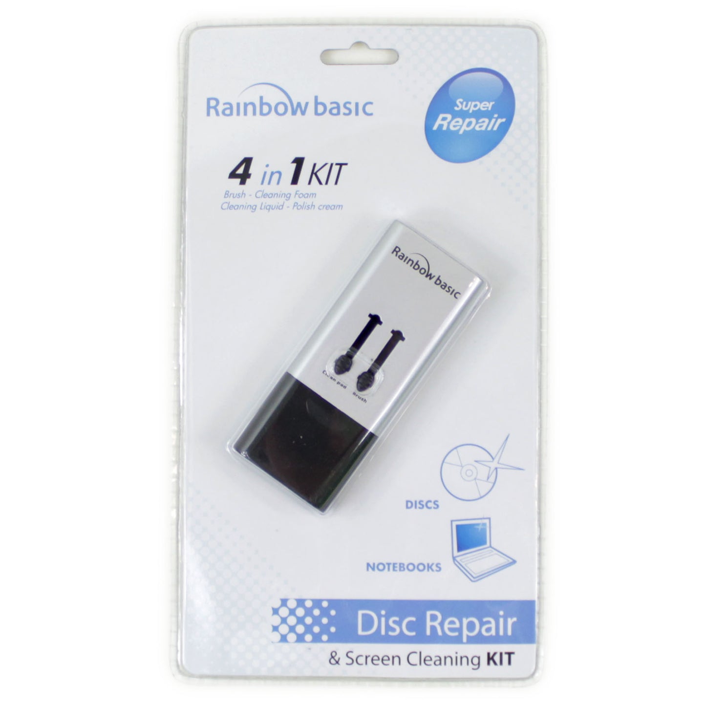 4in1 CD DVD Blu-ray Reparatur u. Reinigungs Set / PC Laptop Bildschirm Reiniger