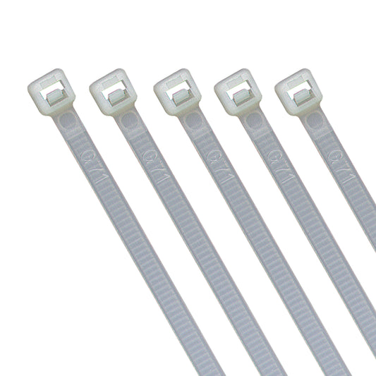 100x Kabelbinder Transparent 140mm x 3,6mm UV beständig 100 Stück Set 14cm