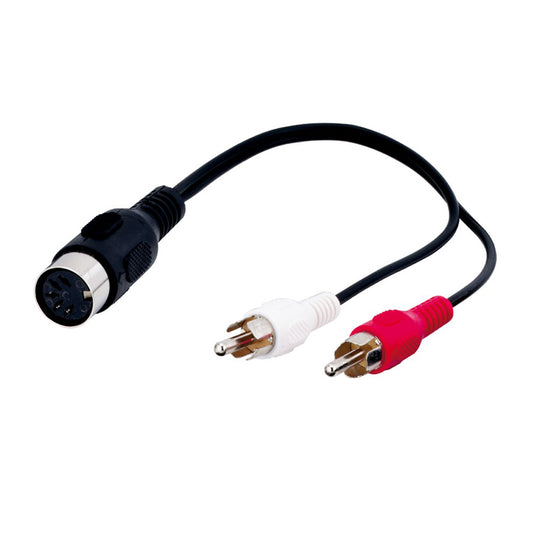Audio Adapter Kabel Din Buchse 5-Polig 180° auf Cinch Stecker Stereo 5pin 20cm