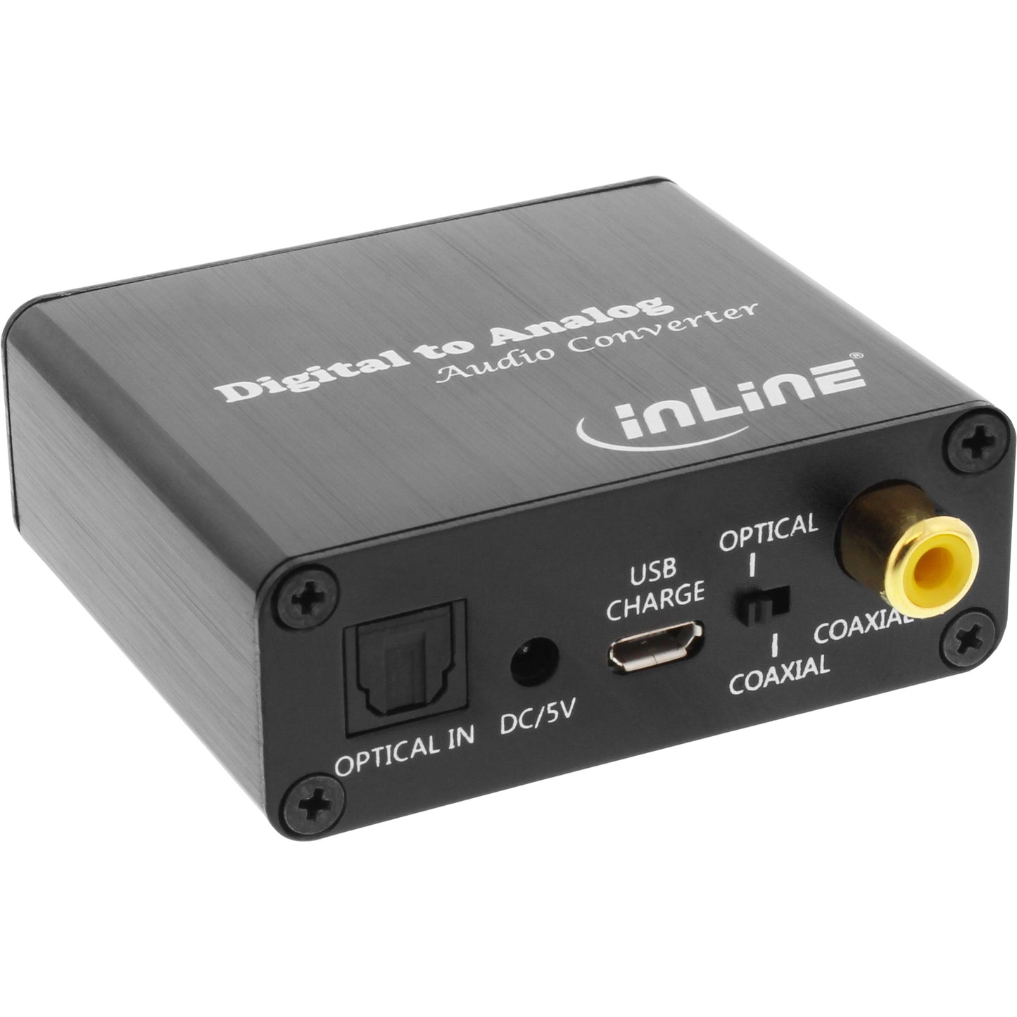 Audio Signalwandler Digital zu Analog Toslink Cinch Koaxial Konverter InLine