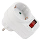 Steckdosenadapter beleuchteter Schalter Zwischensteckdose Steckdose Schuko 230V