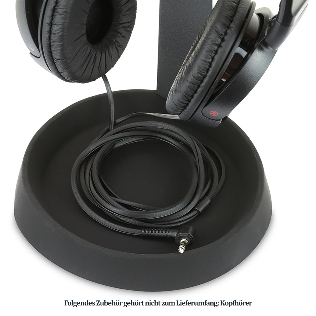 Kopfhörerständer m. Kabelaufbewahrung Schwarz Kopfhörer Headset Halter Universal