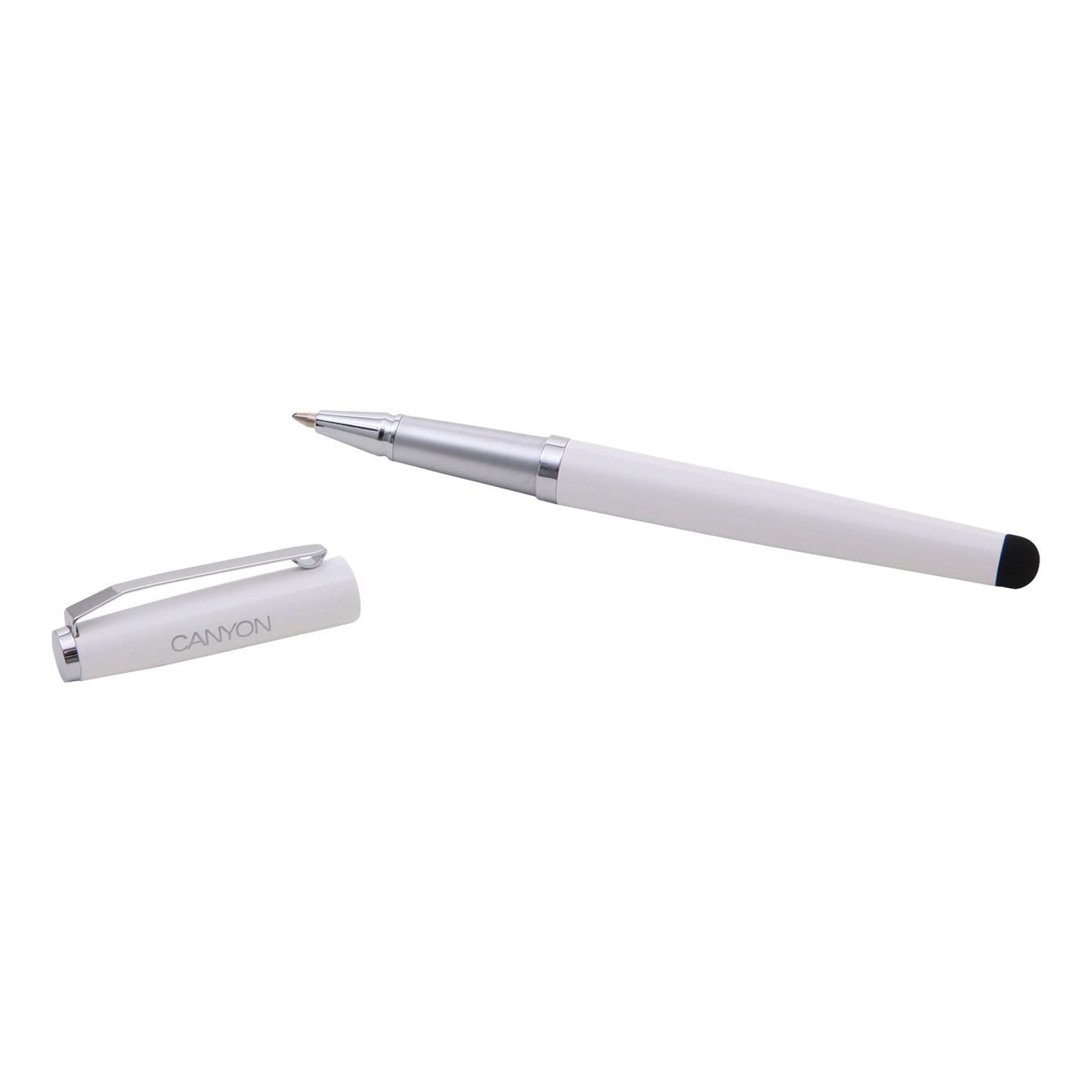 Eingabestift weiß für Tablet PC Touchscreen Geräte Kugelschreiber integriert