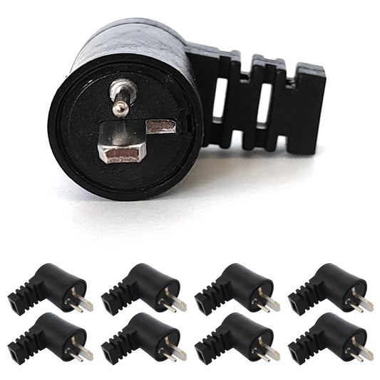 8x Lautsprecherstecker DIN Norm gewinkelt Schwarz schraubbar Audio Boxenstecker