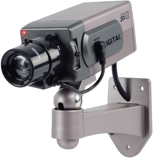 Überwachungskamera Dummy Professional Design m. LED u. Optik Kameraattrappe CCTV