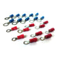 20x Ringkabelschuhe isoliert Set M4 M5 M6 M8 Rot Blau KFZ Kabel Ösen Verbinder