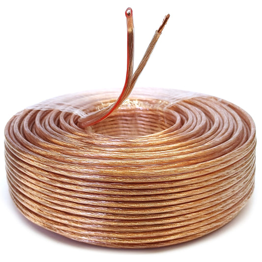 Lautsprecherkabel 10m Transparent 4mm² Kupfer Audio Boxen Kabel Litze