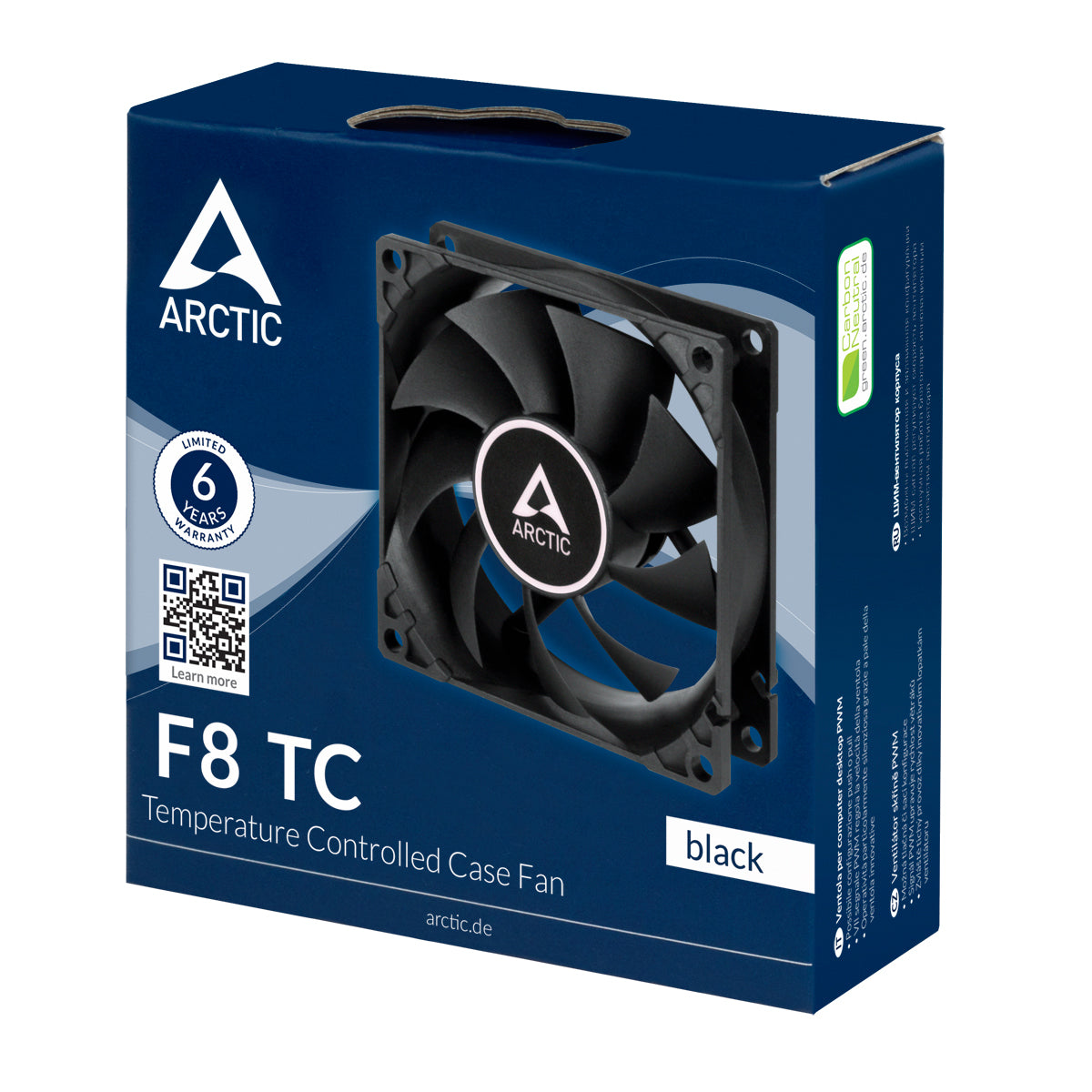 Gehäuselüfter 80mm Arctic F8 TC PC Lüfter Einbaulüfter Fluid Leise Computerkühlung