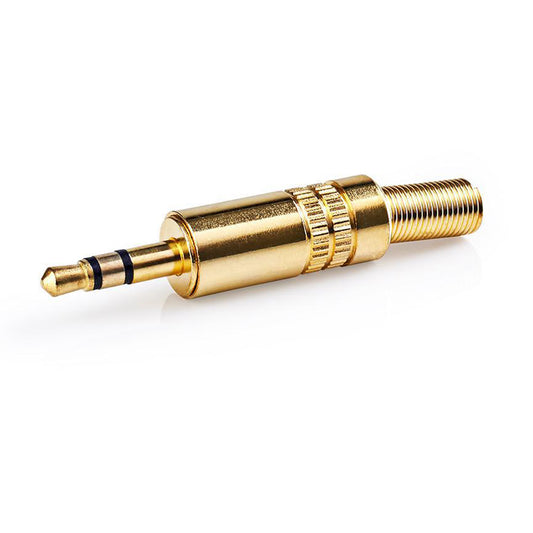 3,5mm Klinke Audio Stecker Stereo Gold Knickschutz Löten Klinkenstecker AUX