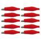 10x Krokodilklemmen Set Rot 55mm isoliert Prüfklemmen Krokoklemmen Messklemmen
