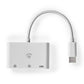 USB Hub 3-Port USB-C USB-A Verteiler Adapter Konverter Splitter Nedis Smartphone