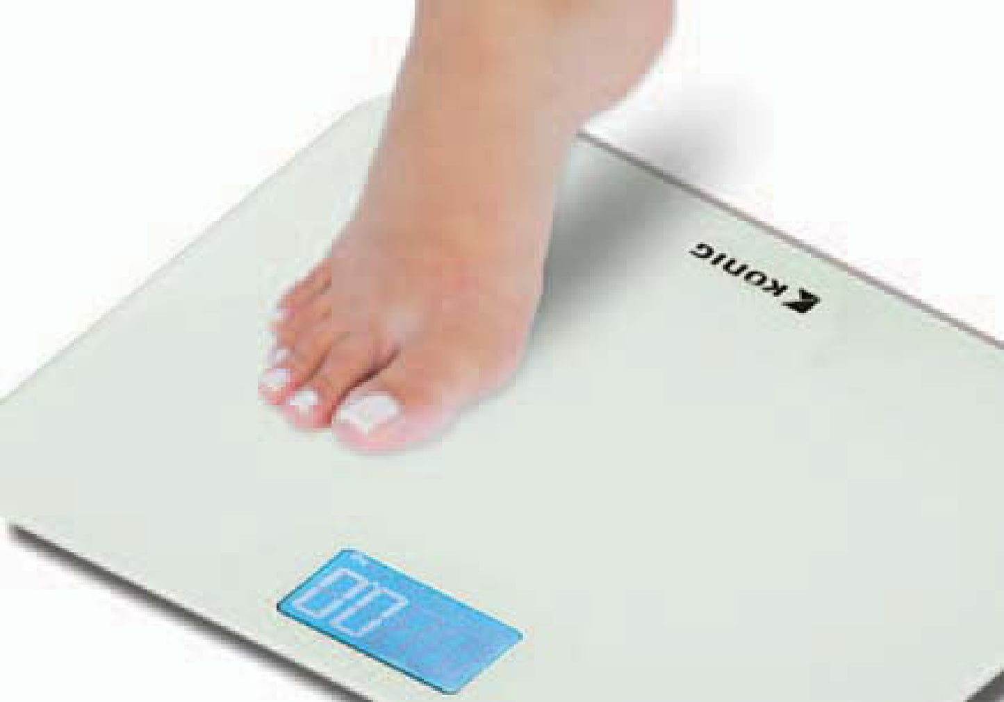 Personenwaage mit Bluetooth 4.0 / Weiß / 150 Kg / Waage KN-PS800B