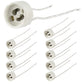 10x Lampen Fassung GU10 Sockel gerader Kabelausgang Halogen LED 100W Einbau
