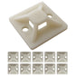 10x Kabelbinder-Befestigungssockel 30x30mm selbstklebend Klebesockel Kabelhalter